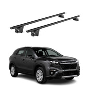 Dachträger Grundtäger für Suzuki S-Cross 2022-2026 100kg Alu Schwarz 2 tlg ABE