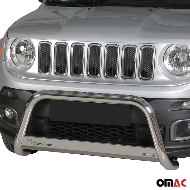 Frontbügel Frontschutzbügel für Jeep Renegade 2014-2017 ø63mm Stahl Silber