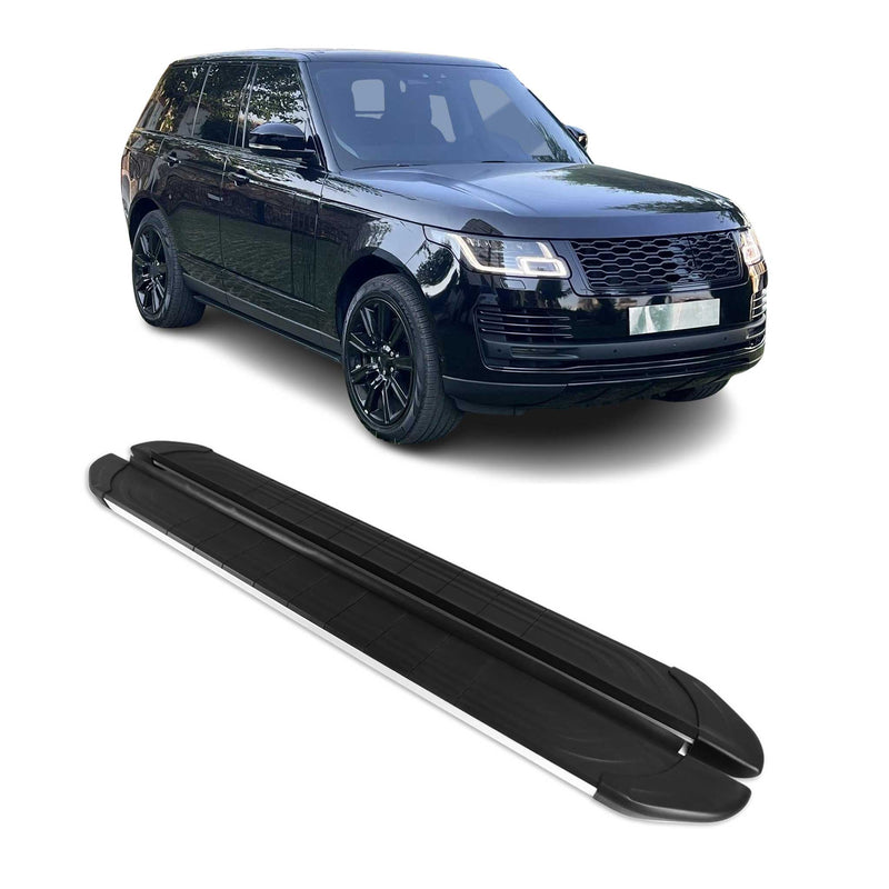 Trittbretter Seitenschweller für Range Rover Vogue 2012-2025 Alu Schwarz Grau