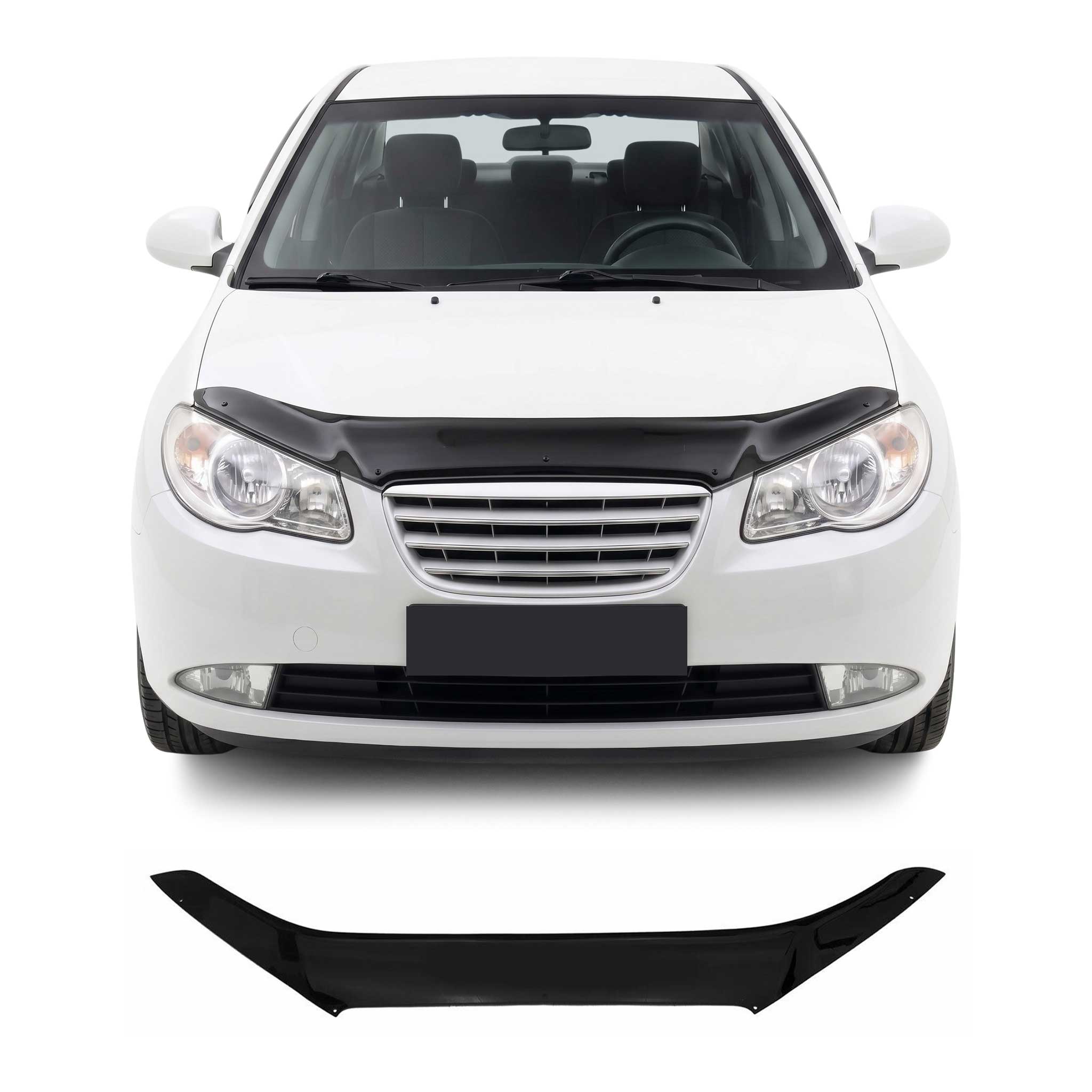 Motorhaube Deflektor Insektenschutz für Hyundai Elantra 2006-2011 Dunkel