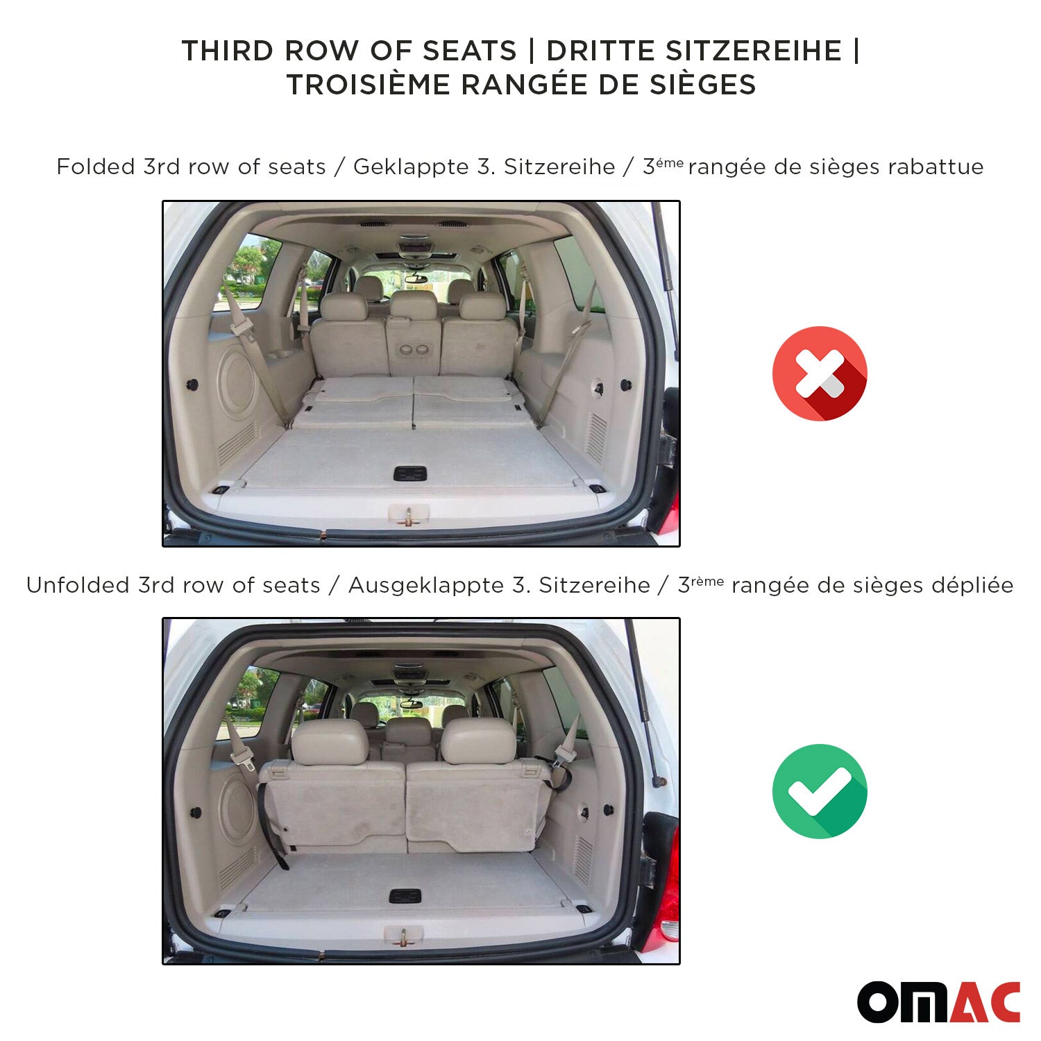 OMAC Gummi Kofferraumwanne für Volvo XC90 II 2015-2026 TPE Laderaumwanne Schwarz