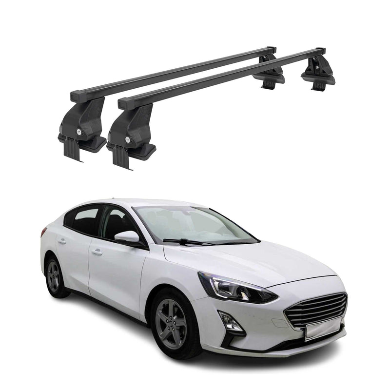 Menabo Dachträger Grundtäger für Ford Focus 2018-2024 50kg Stahl Schwarz 2 tlg
