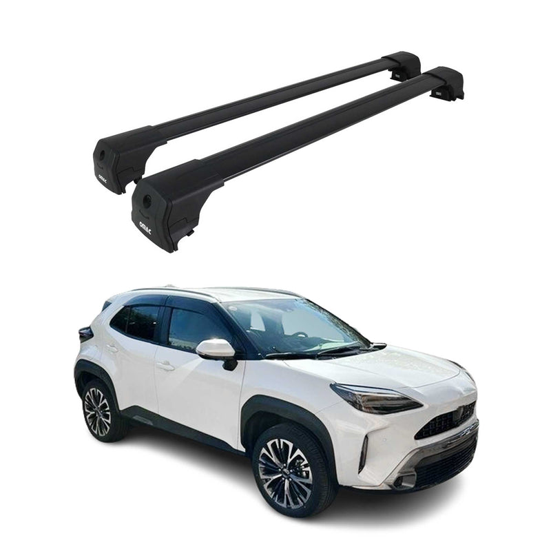 Dachträger Grundtäger für Toyota Yaris Cross 2020-2025 75kg Alu Schwarz 2 tlg