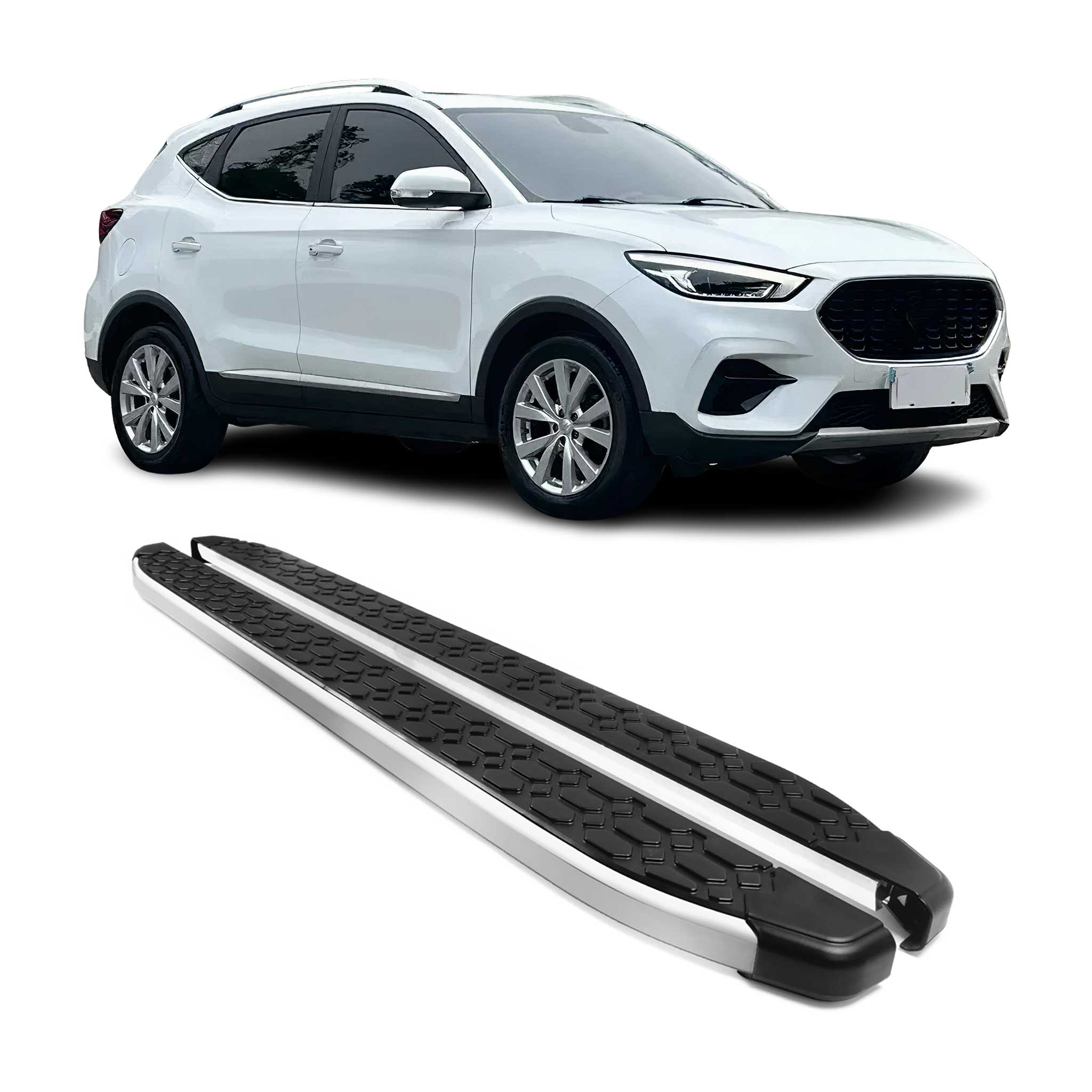 Trittbretter Seitenschweller Schweller für MG ZS I 2017-2024 Schwarz Alu 2 tlg