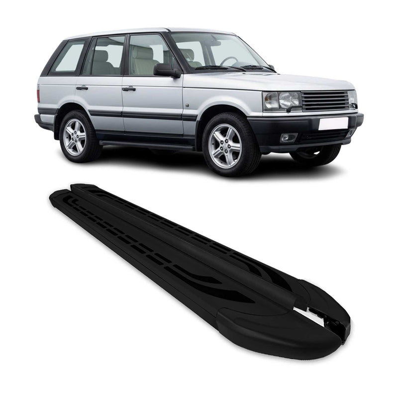Trittbretter Schweller Seitenbretter für Range Rover Vogue 1997-2002 Alu Schwarz