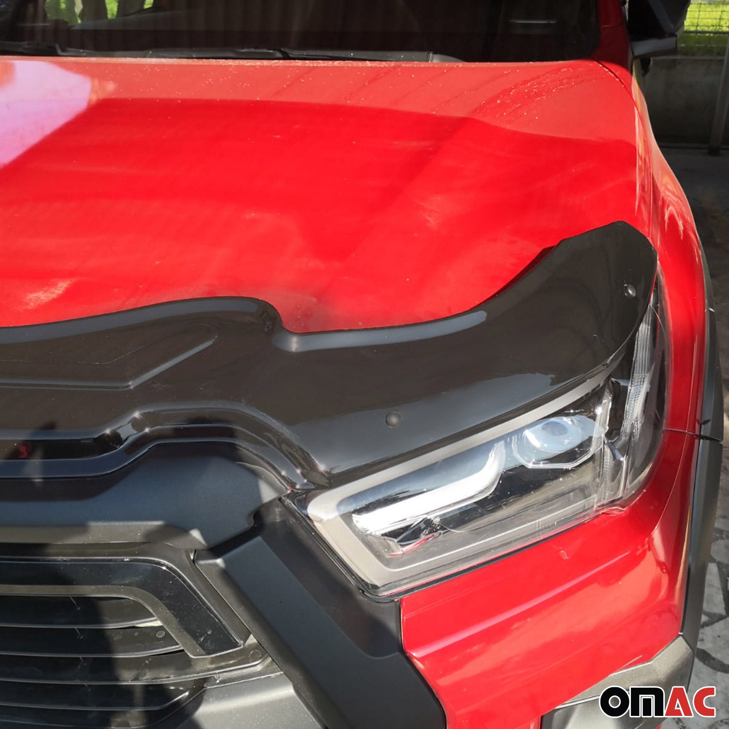 Motorhaube Deflektor Insekten Steinschlagschutz für Toyota Hilux 2020-26 Dunkel