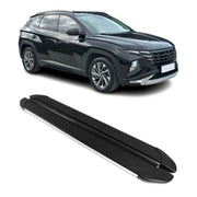 Trittbretter Seitenschweller für Hyundai Tucson 2022-2026 Aluminium Schwarz Grau