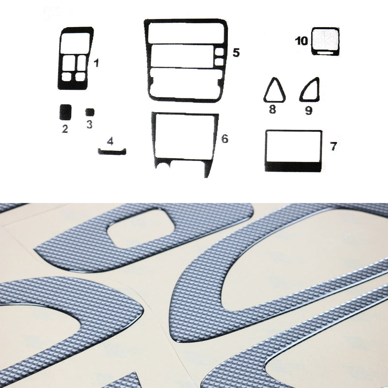Innenraum Dekor Cockpit für Toyota Corolla 1991-1997 Carbon Optik 10tlg