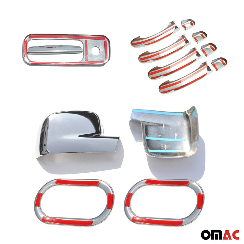 Blinkerrahmen Signalblende Satz für VW Multivan T5 2003-2009 Chrom 14x