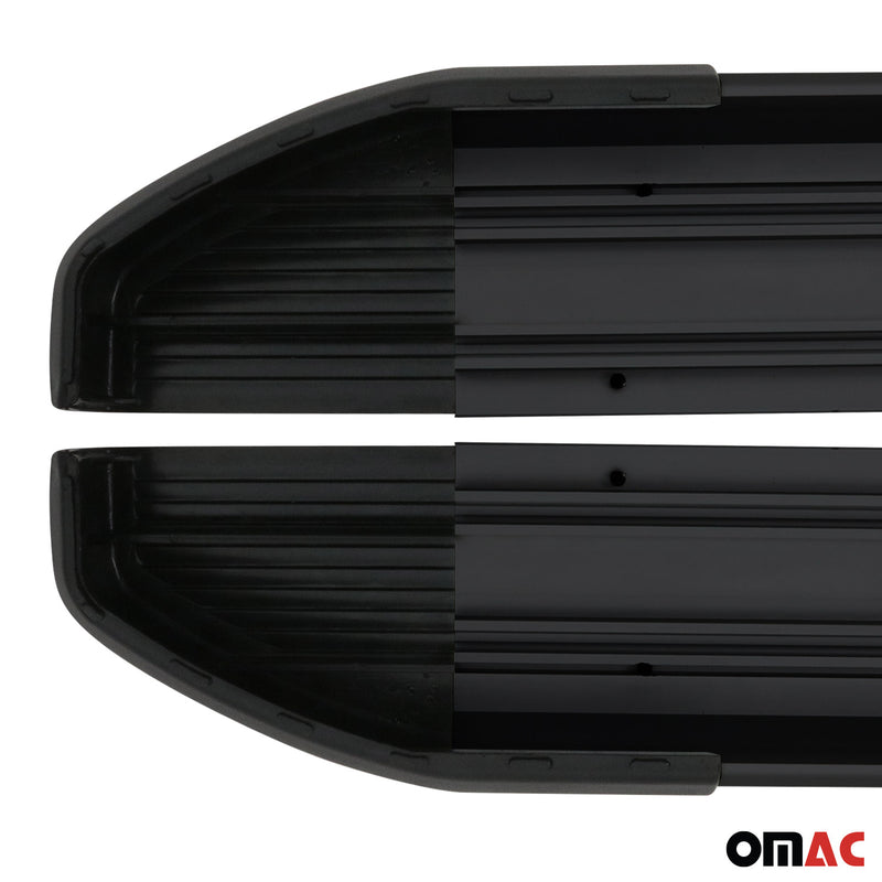 Alu Seitenschweller Trittbretter für VW Caddy Maxi 2004-2015 Schwarz 2tlg