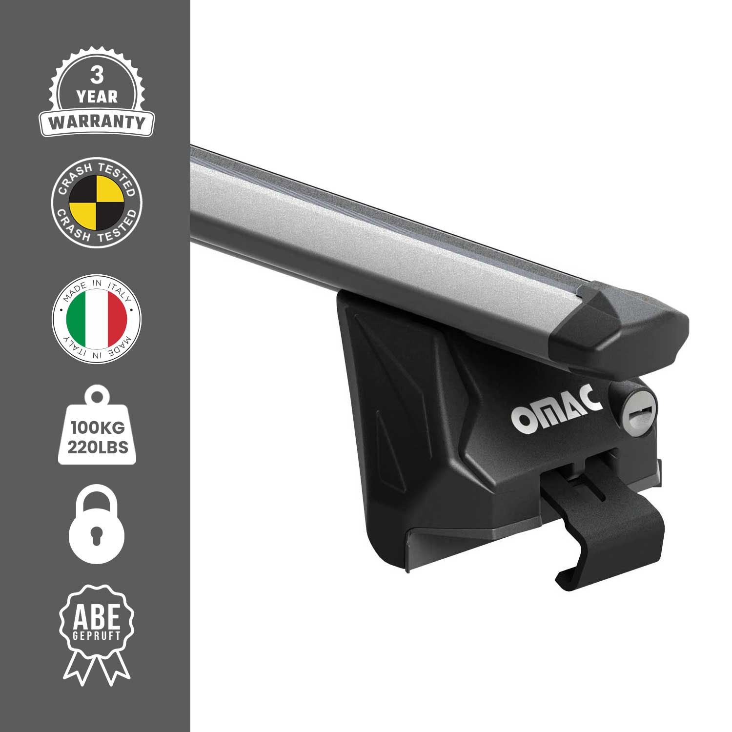 Dachträger Grundtäger für BMW X1 E84 F48 2009-2022 100kg Aluminium Silber 2x ABE