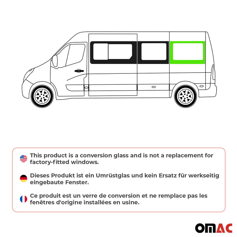 Seitenfenster Auto für Opel Movano 2010–2021 Links L3 Mittel L4 Mitte vorne