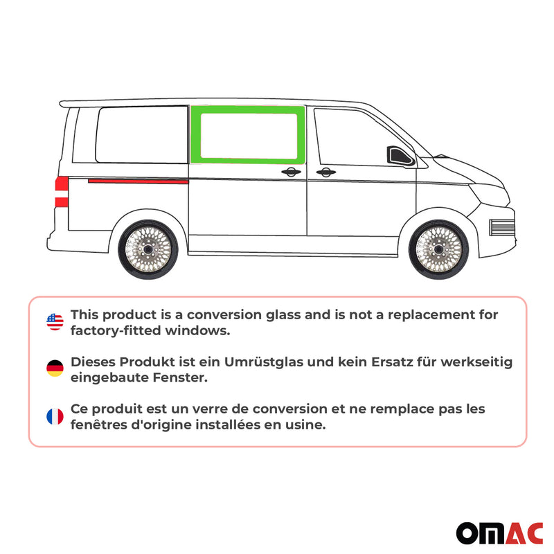 Seitenfenster Auto Seitenscheibe für VW T6 T6.1 2015-24 Rechts Schiebetür L1 L2