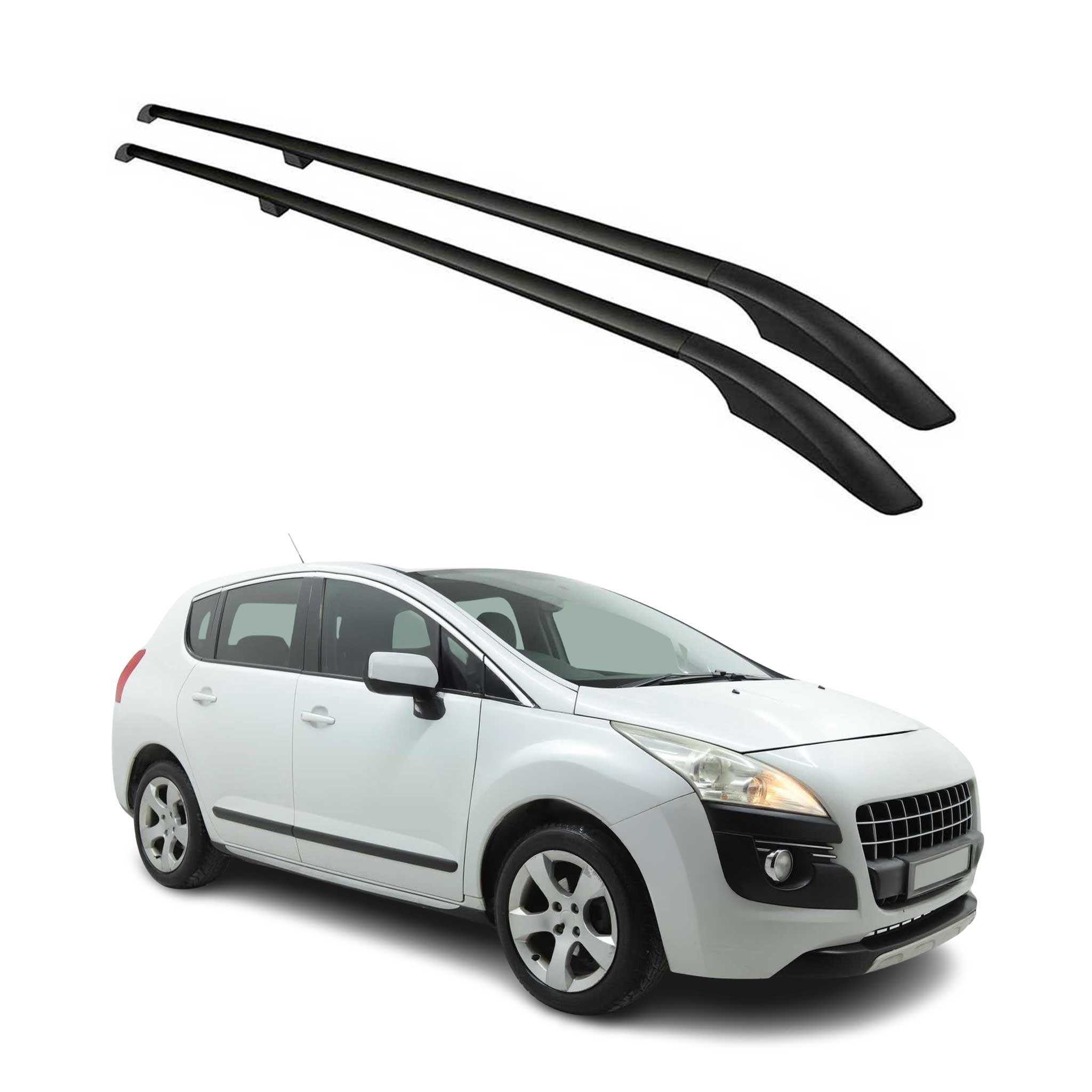 Dachreling Dachgepäckträger Relingträger für Peugeot 3008 2009-2016 Alu Schwarz