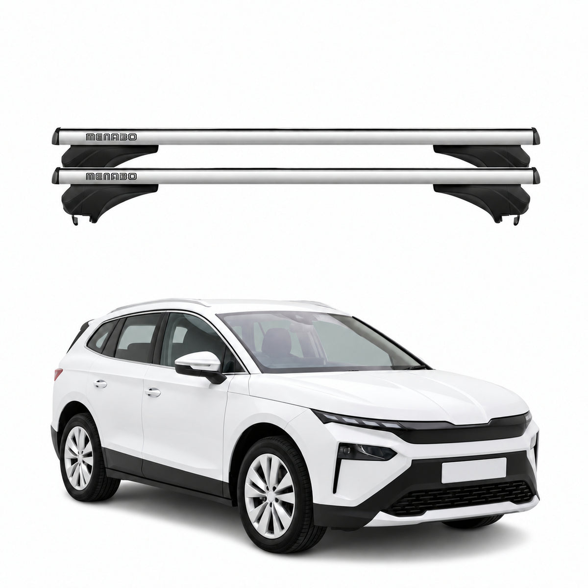Menabo Dachträger für Skoda Elroq 2024-2026 Aluminium Silber 2 Stück