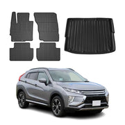 Fußmatten & Kofferraumwanne Set für Mitsubishi Eclipse Cross 2018-2026 Gummi 5x
