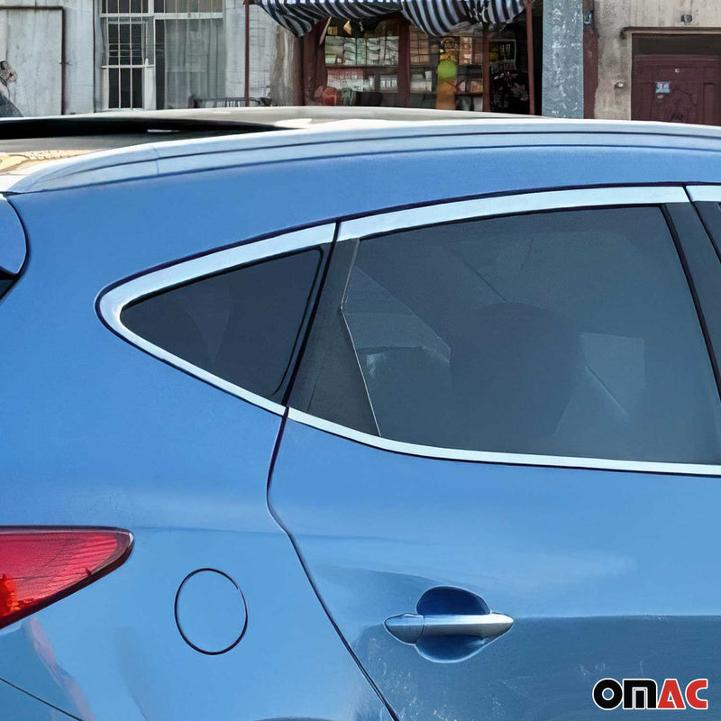 Fensterleisten Fensterrahmen für Hyundai IX35 2010-2024 Edelstahl Silber 10x