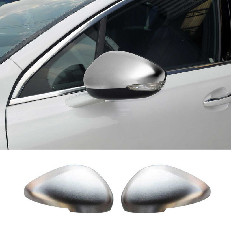Spiegelkappen Spiegelabdeckung für Peugeot 508 2010-2018 Edelstahl Matt 2tlg