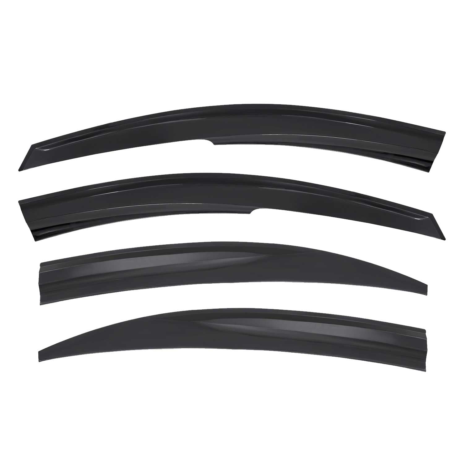 4x Windabweiser Regenabweiser für Hyundai Accent Era 2005-2011 Acryl Dunkel