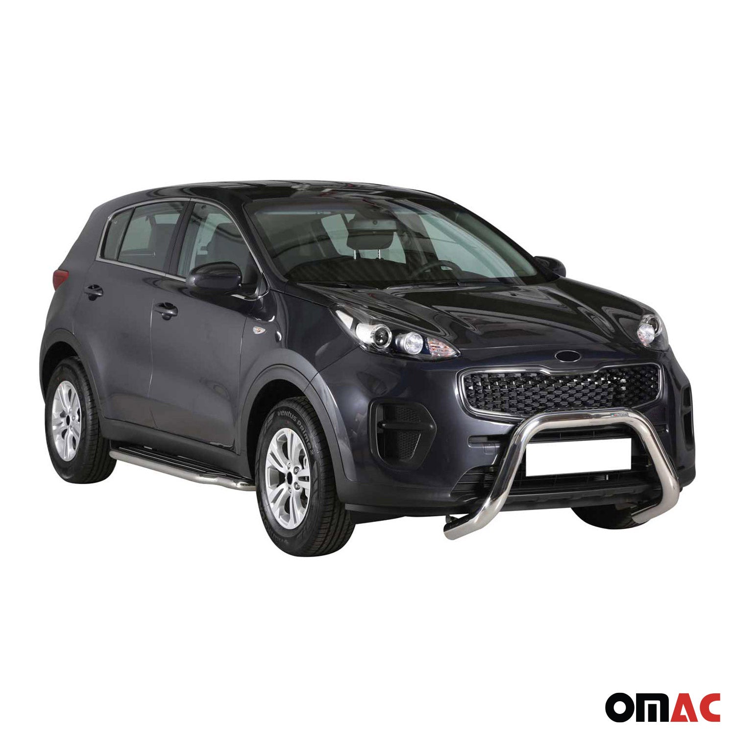 Frontbügel Frontschutzbügel für Kia Sportage 2016-2018 ø76mm Stahl Silber Schutz