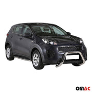 Frontbügel Frontschutzbügel für Kia Sportage 2016-2018 ø76mm Stahl Silber Schutz