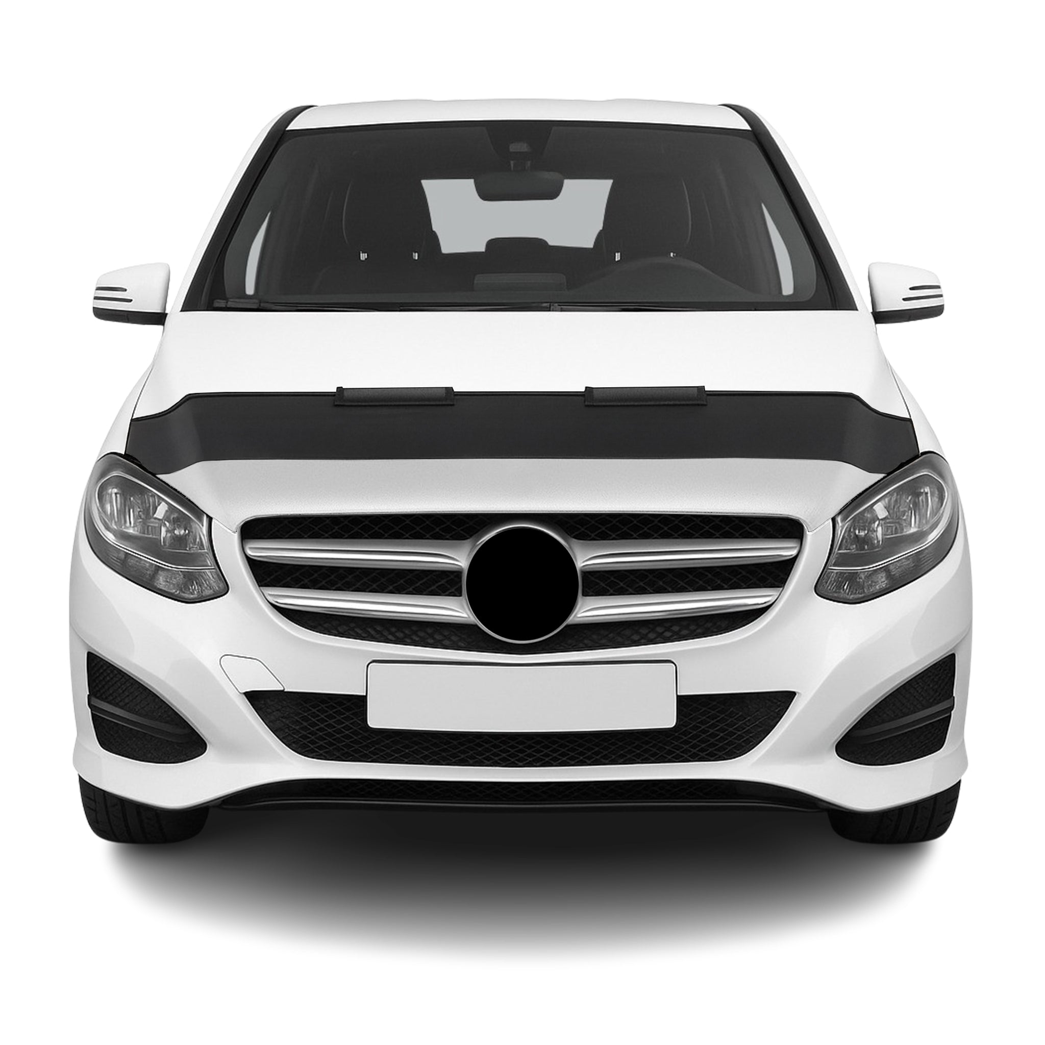 Haubenbra Steinschlagschutz für Mercedes B Klasse W246 2012-2018 Schwarz Halb
