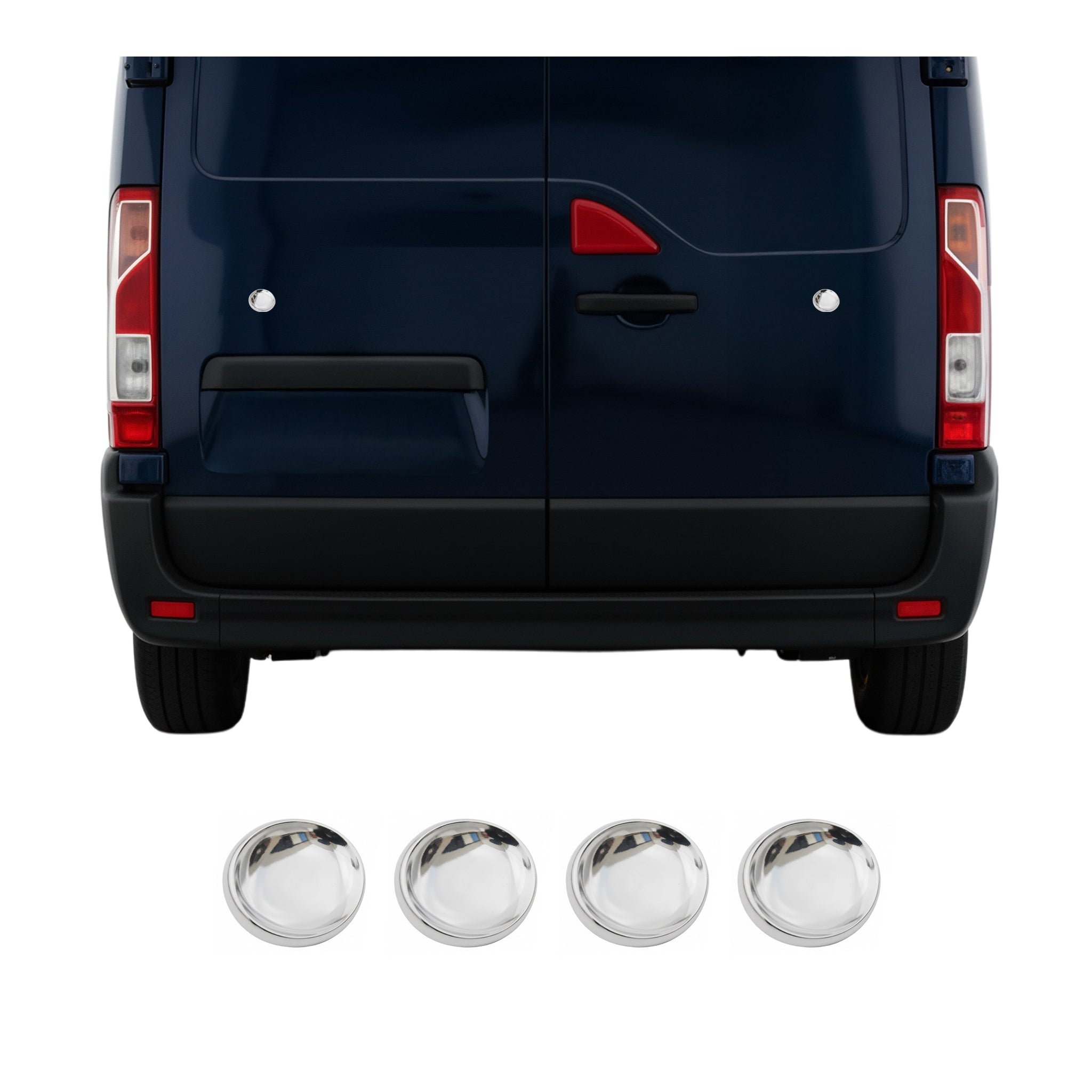 Rücklicht Leisten Heckleuchte für Nissan NV400 2010-2021 Edelstahl Chrom 4tlg