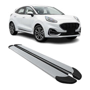 Seitenschweller Trittbretter Schweller für Ford Puma 2019-2026 Aluminium Silber