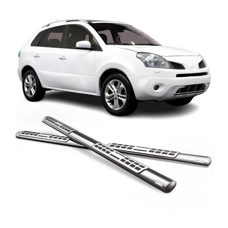 Edelstahl Seitenschweller Schwellerrohre für Renault Koleos 2008-2011 Silber