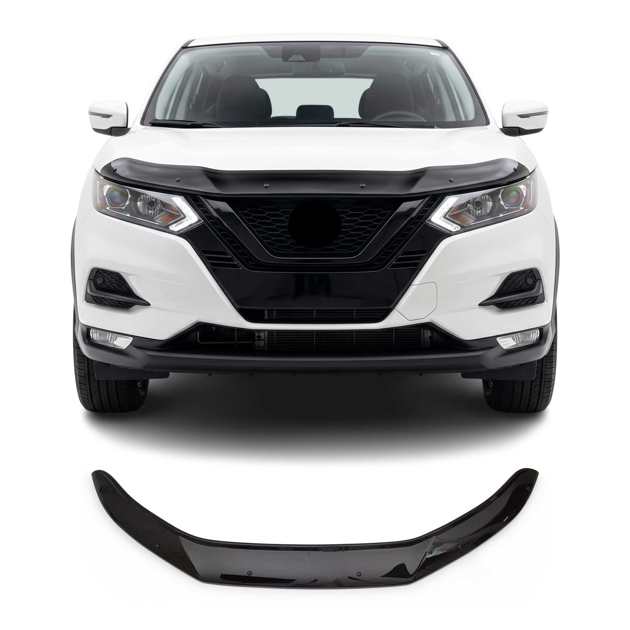 Motorhaube Deflektor Insektenschutz für Nissan Qashqai J11 2017-2021 Dunkel