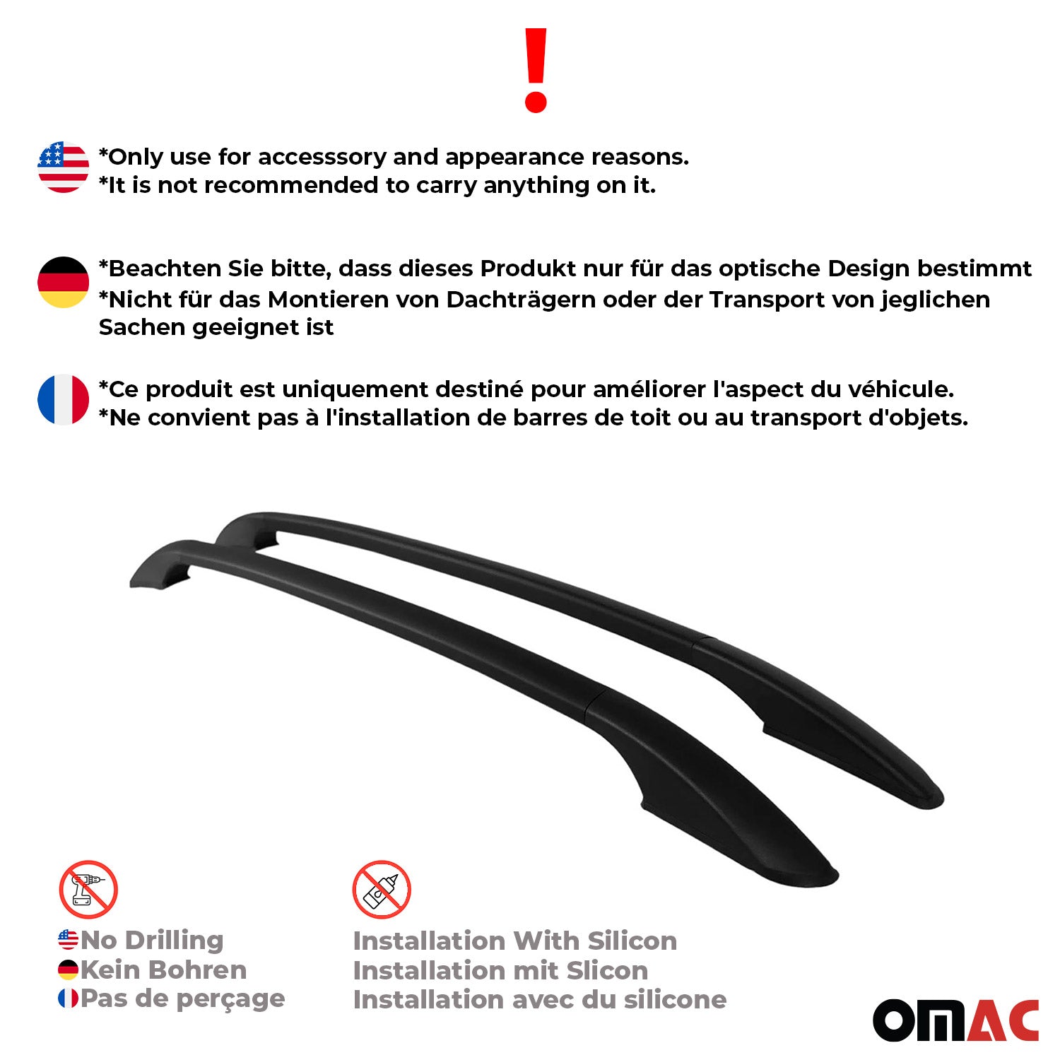 Dachreling Relingträger für Hyundai Getz 2002-2011 5-Tür Aluminium Schwarz 2x
