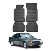 OMAC Gummi Fußmatten für BMW 5er Limo Touring E39 1995-2003 Gummi Schwarz 4tlg