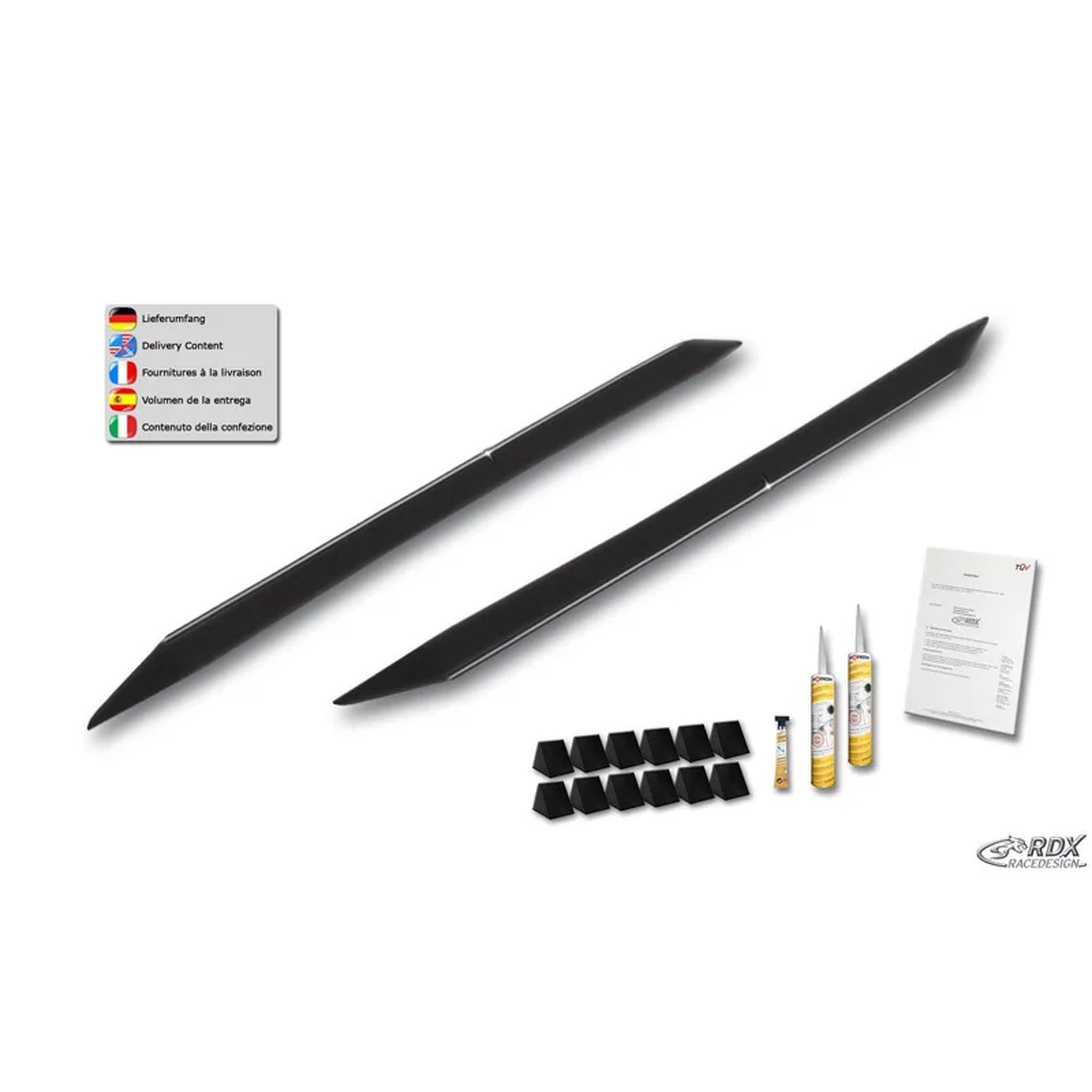 RDX Seitenschweller für Renault Twingo II 2007-2014 Slim ABS Schwarz 2er-Set TÜV