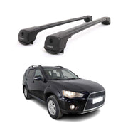 Dachträger für Mitsubishi Outlander II 2006-2012 Aluminium 75kg Schwarz 2tlg