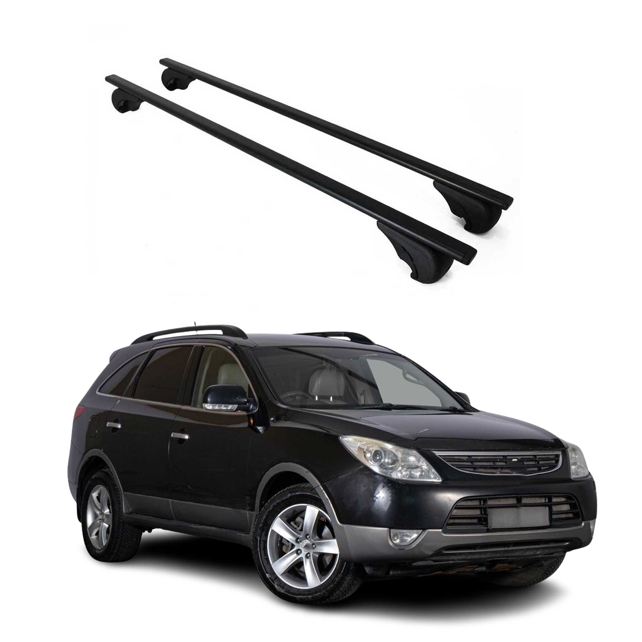 Dachträger Grundtäger für Hyundai ix55 2007-2015 75kg Metall Schwarz 2 tlg
