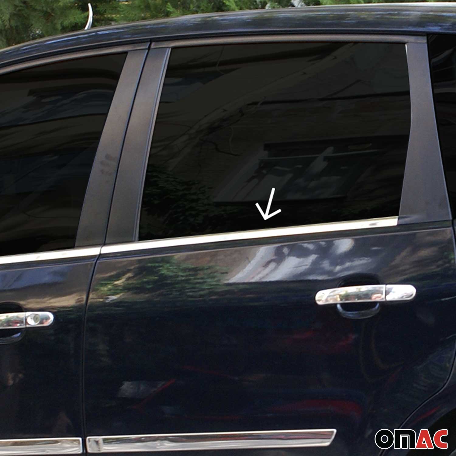 Fensterleisten Zierleisten für Ford Focus C-Max 2003-2010 Edelstahl Chrom 4tlg