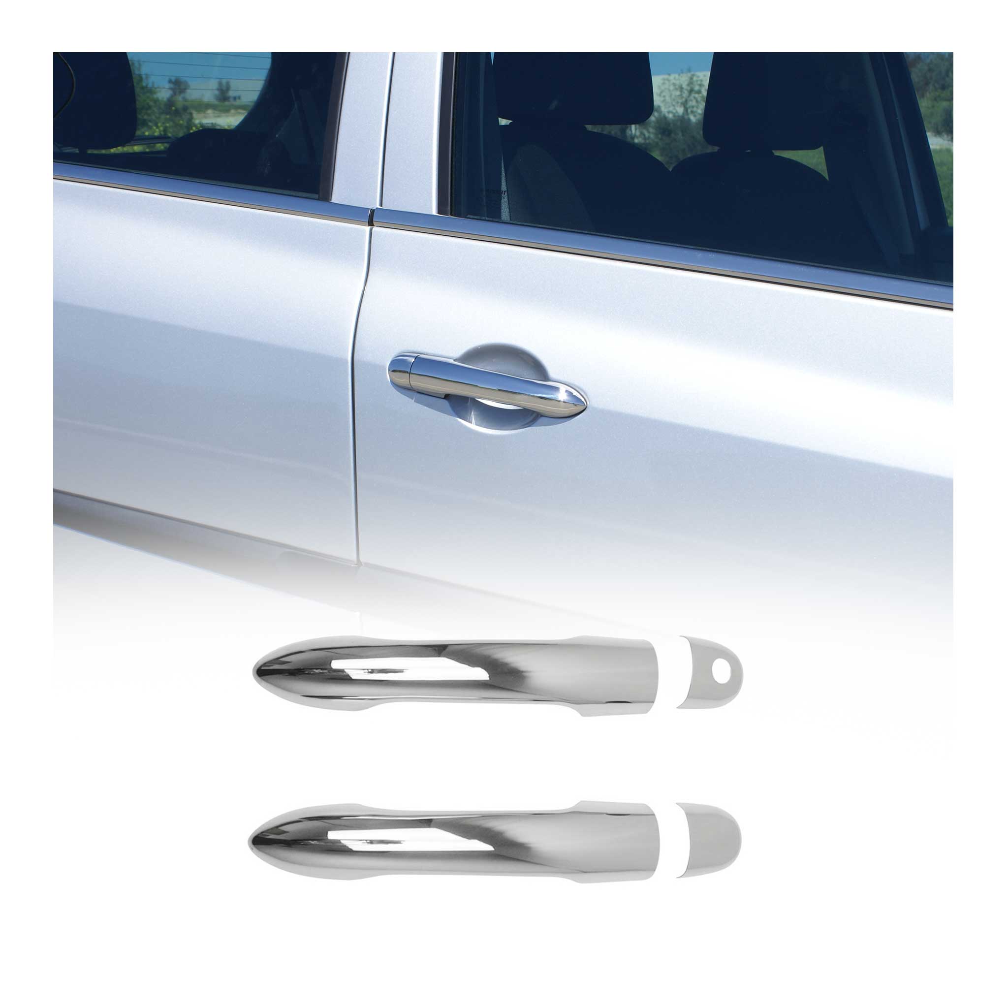 Chrom Türgriff Blende für Renault Clio 2005-2013 2-Tür Edelstahl 4tlg