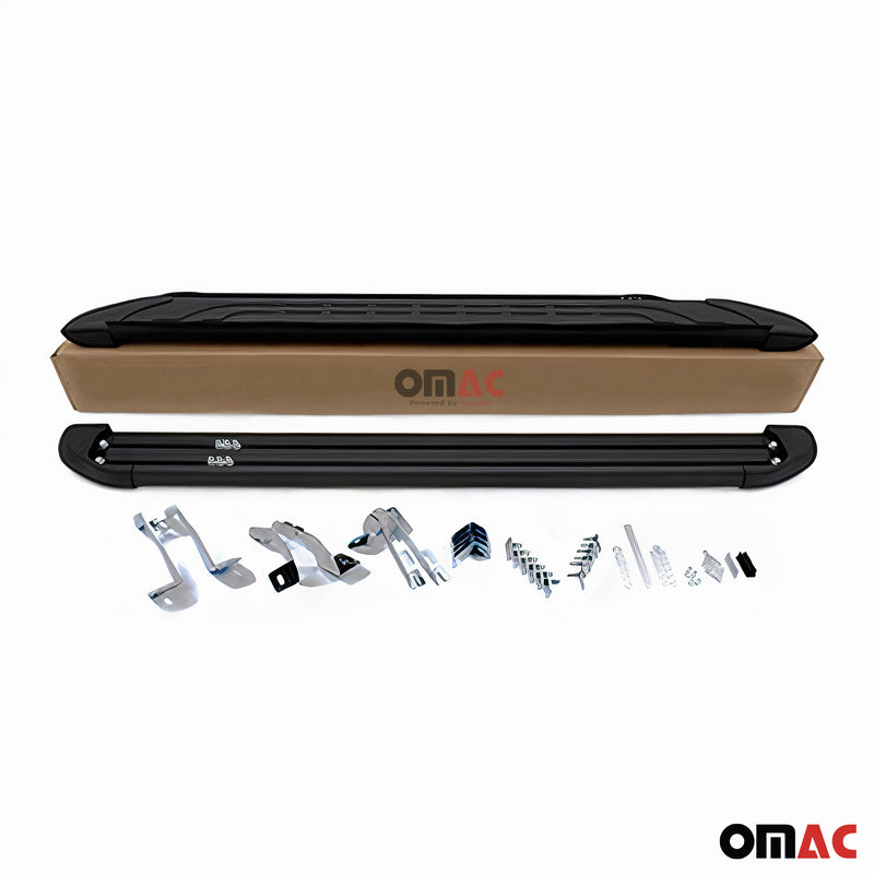 Trittbretter Seitenschweller für Ford Ranger Double Cab 2012-22 Alu Schwarz