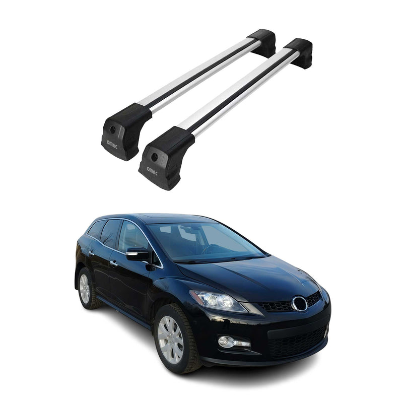 Dachträger Grundtäger für Mazda CX-7 2006-2012 75kg Aluminium Silber 2 tlg