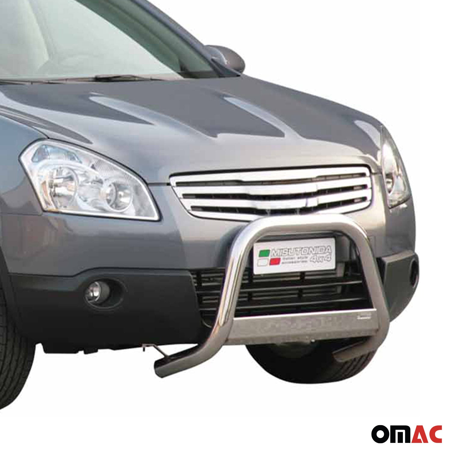 Frontbügel Frontschutzbügel für Nissan Qashqai +2 2008-2013 ø63mm Stahl Silber