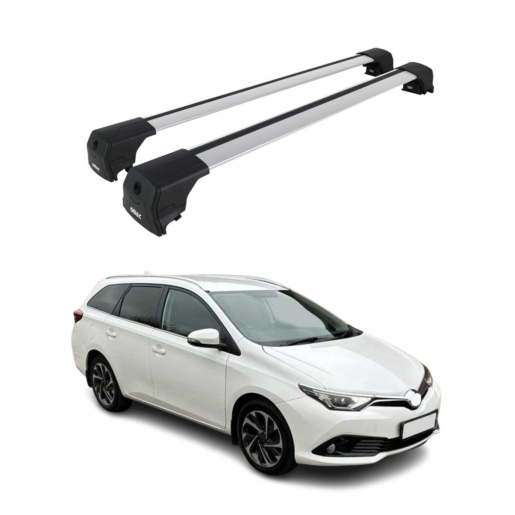 Dachträger Gepäckträger für Toyota Auris Touring Sport 2013-18 ABE Alu Grau