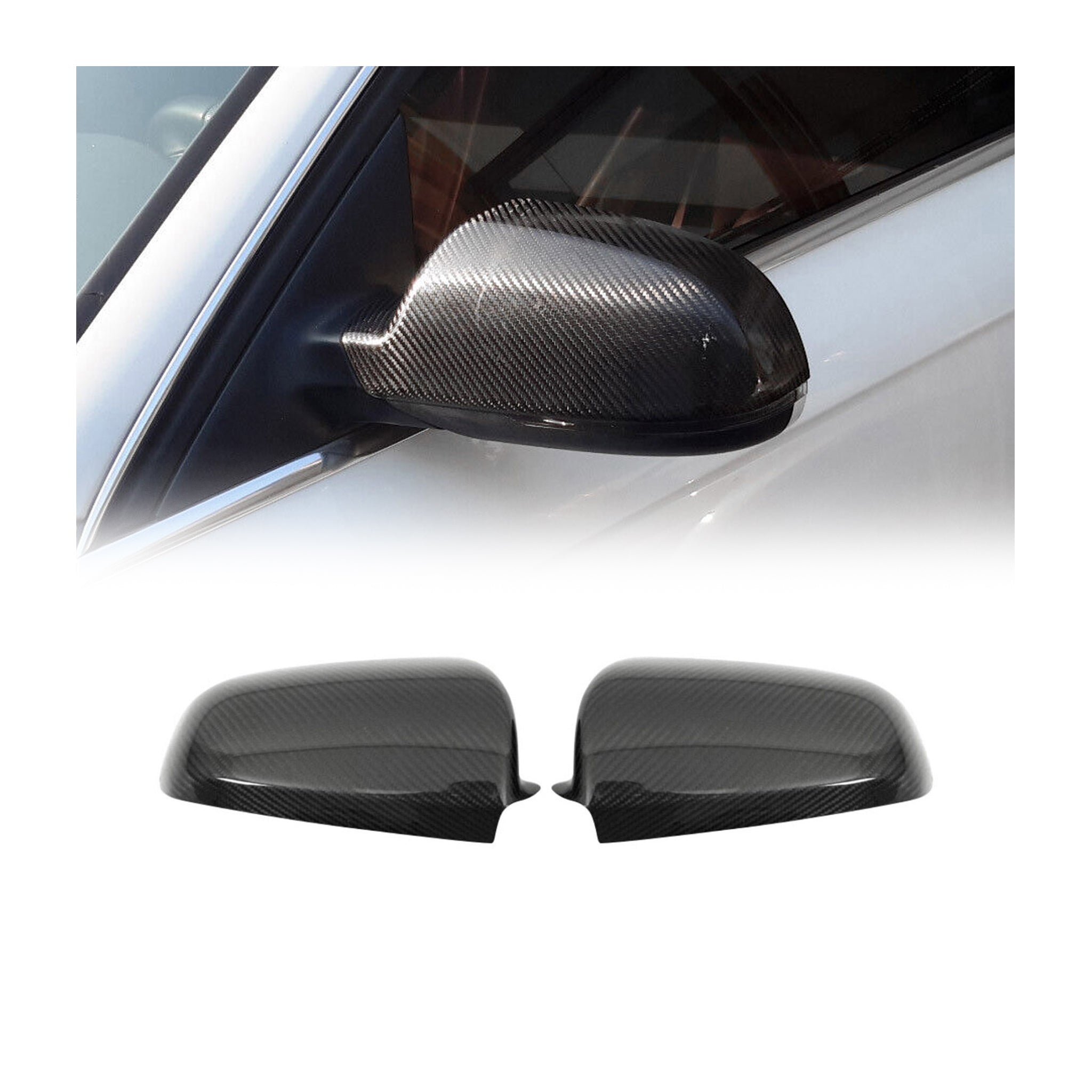 Spiegelkappen für Audi A3 A4 A5 2008-2013 Carbon B-Ware