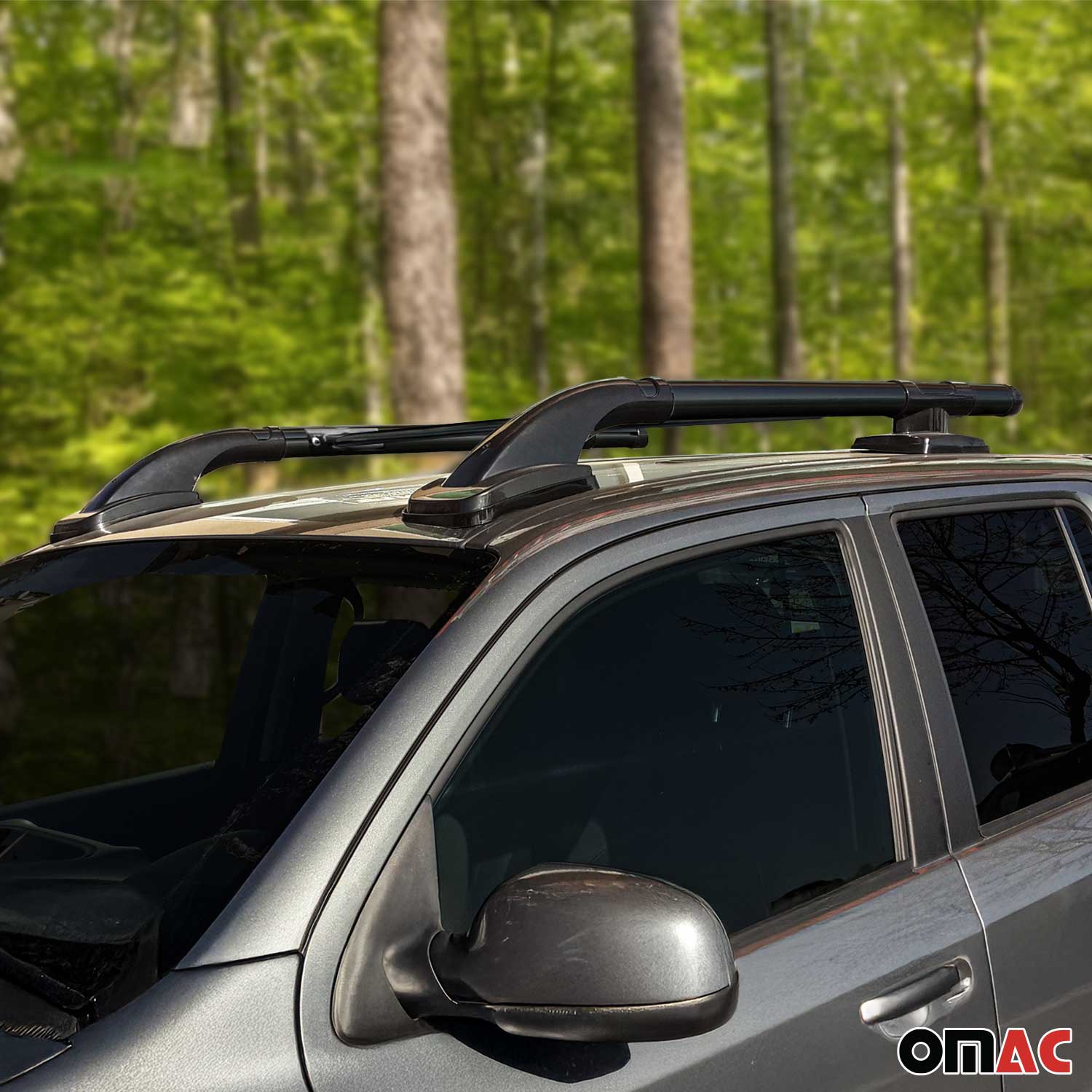 Dachreling & Dachträger Satz für VW Amarok DoubleCab 2010-2022 Alu Schwarz 4x