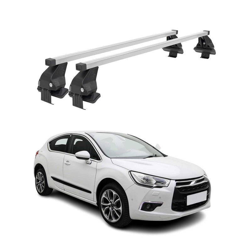 Menabo Dachträger Grundtäger für Citroen DS4 2011-2015 50kg Stahl Silber 2 tlg