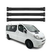 Dachträger Grundtäger für Nissan Primastar 2001-2014 75kg Aluminium Schwarz 3tlg