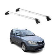 Dachträger für Skoda Roomster / Praktik / Scout 2006-2015 5 tür 100kg Silber 2x
