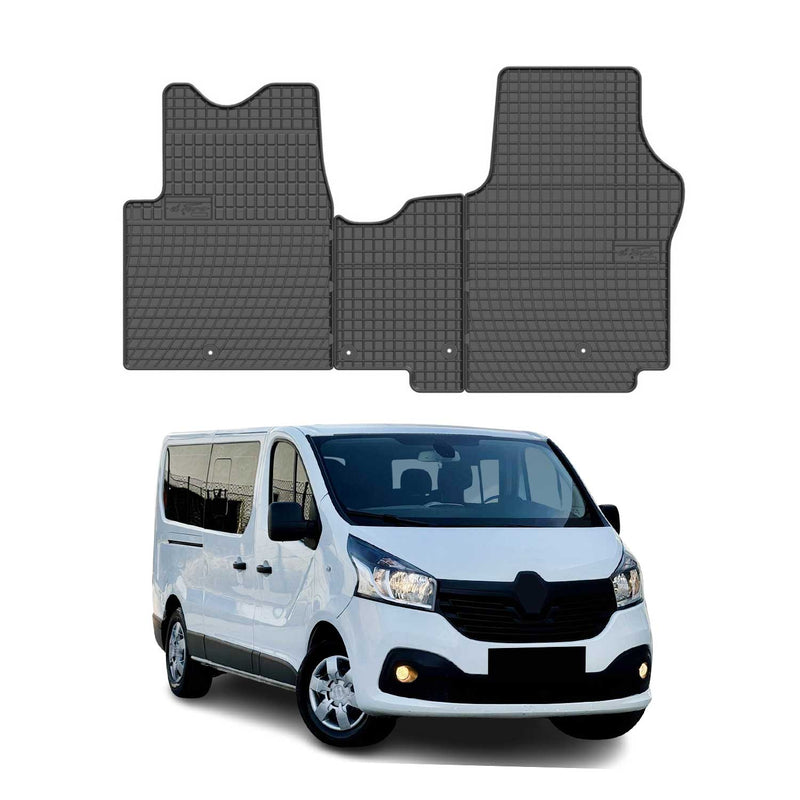 OMAC Gummi Fußmatten für Renault Trafic 2014-2019 Automatten TPE Schwarz 3x