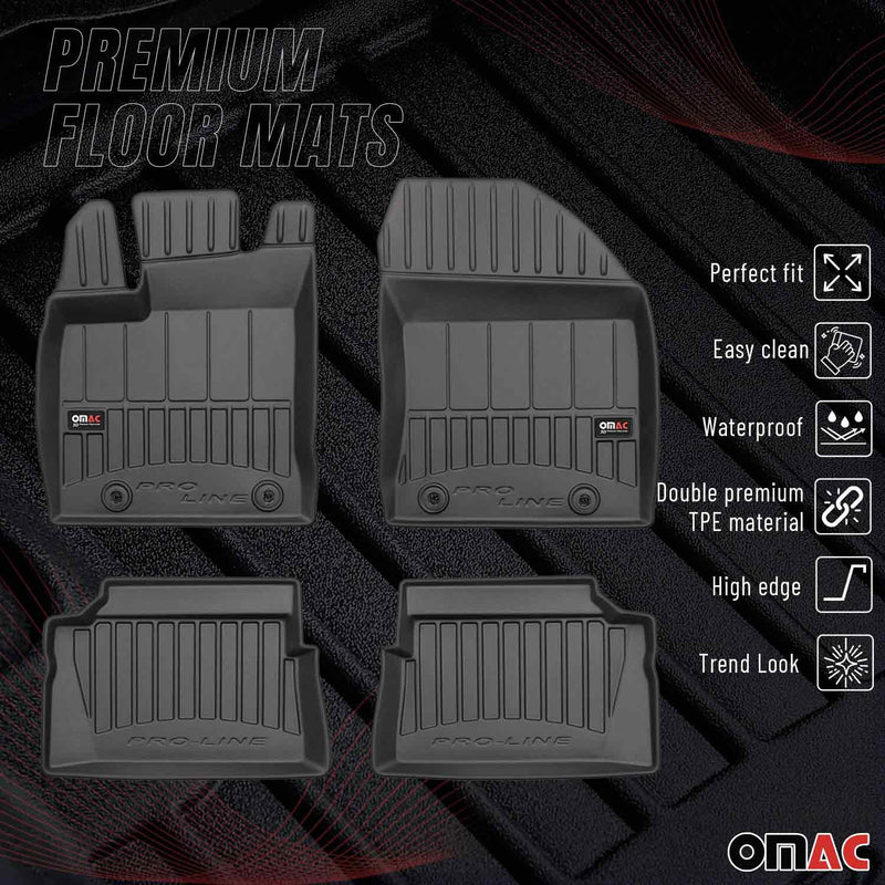 OMAC Gummi Fußmatten für Lexus CT200h 2011-2020 Premium TPE Automatten 4tlg