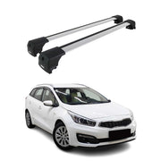 Dachträger Gepäckträger für Kia Ceed Estate SW 2012-2018 ABE Aluminium Grau