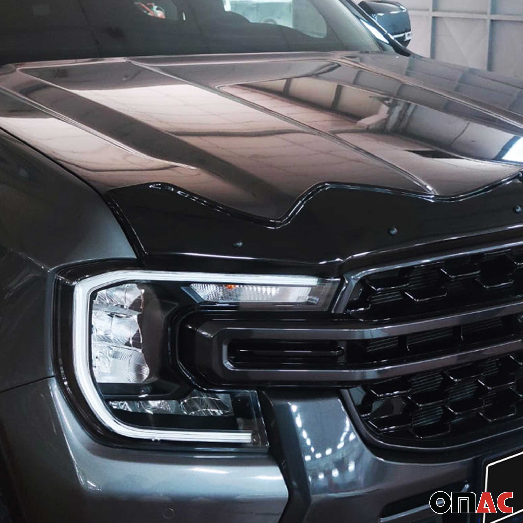 Motorhaube Deflektor Insekten Steinschlagschutz für Ford Ranger T6 2022-2026 ABS